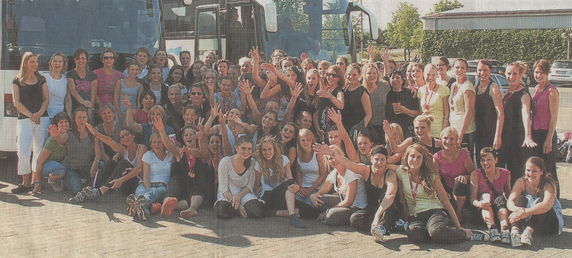 Gruppenfoto der Tanzgruppen